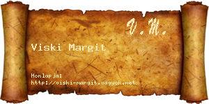 Viski Margit névjegykártya
